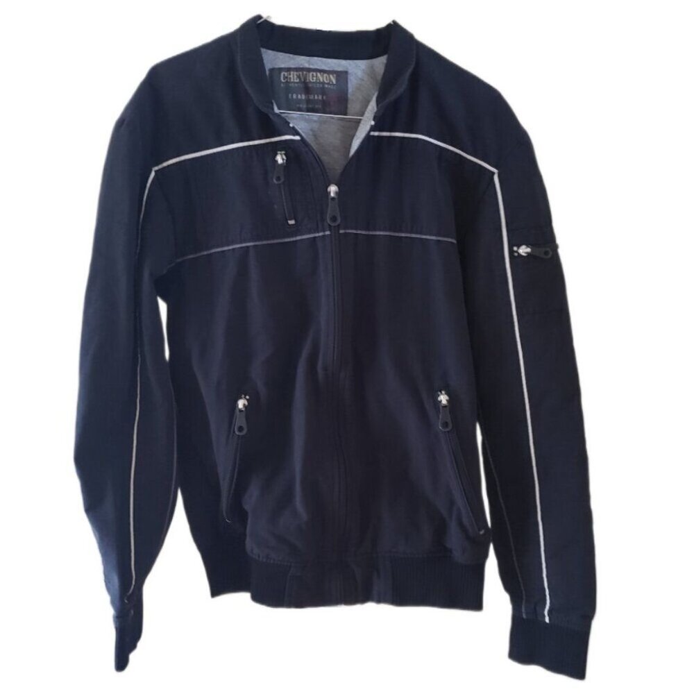 Chevignon Authentic Tailor Made Men's Vintage Black Bomber Jacket